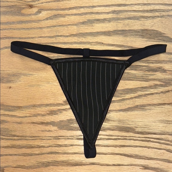 Black Pinstripe Corset Top - Picture 7 of 9